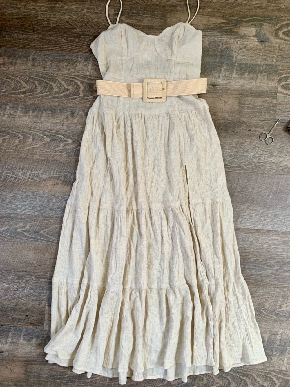 ASOS Cream Spaghetti-Strap Maxi Dress - Picture 6 of 8